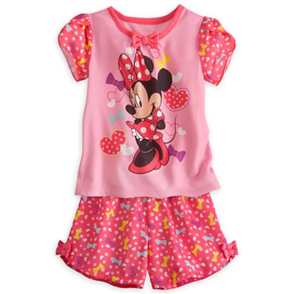 Disney Store Minnie Mouse Shorts Sleep Set for Girls NWT